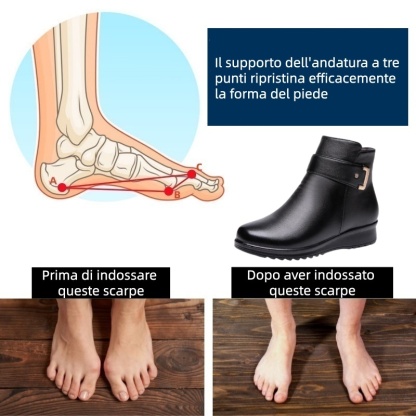 Scarpa ortopedica invernale ergonomica per dolori a piedi, ginocchia e schiena