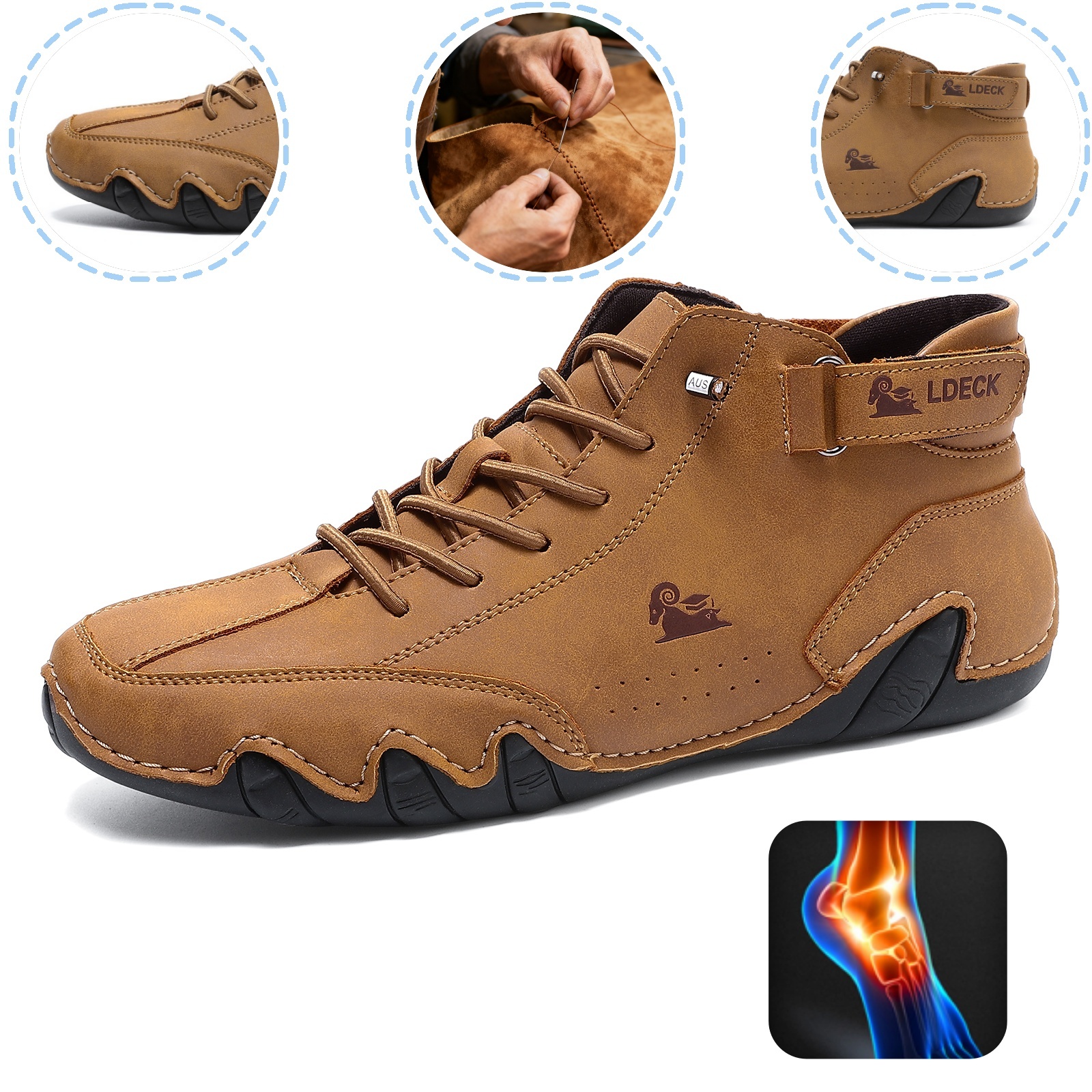 linokyr® - Scarpe ortopediche ergonomiche in pelle, impermeabili, alle