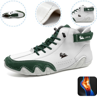 linokyr® - Scarpe ortopediche ergonomiche in pelle, impermeabili, alleviano il dolore ai piedi - unisex