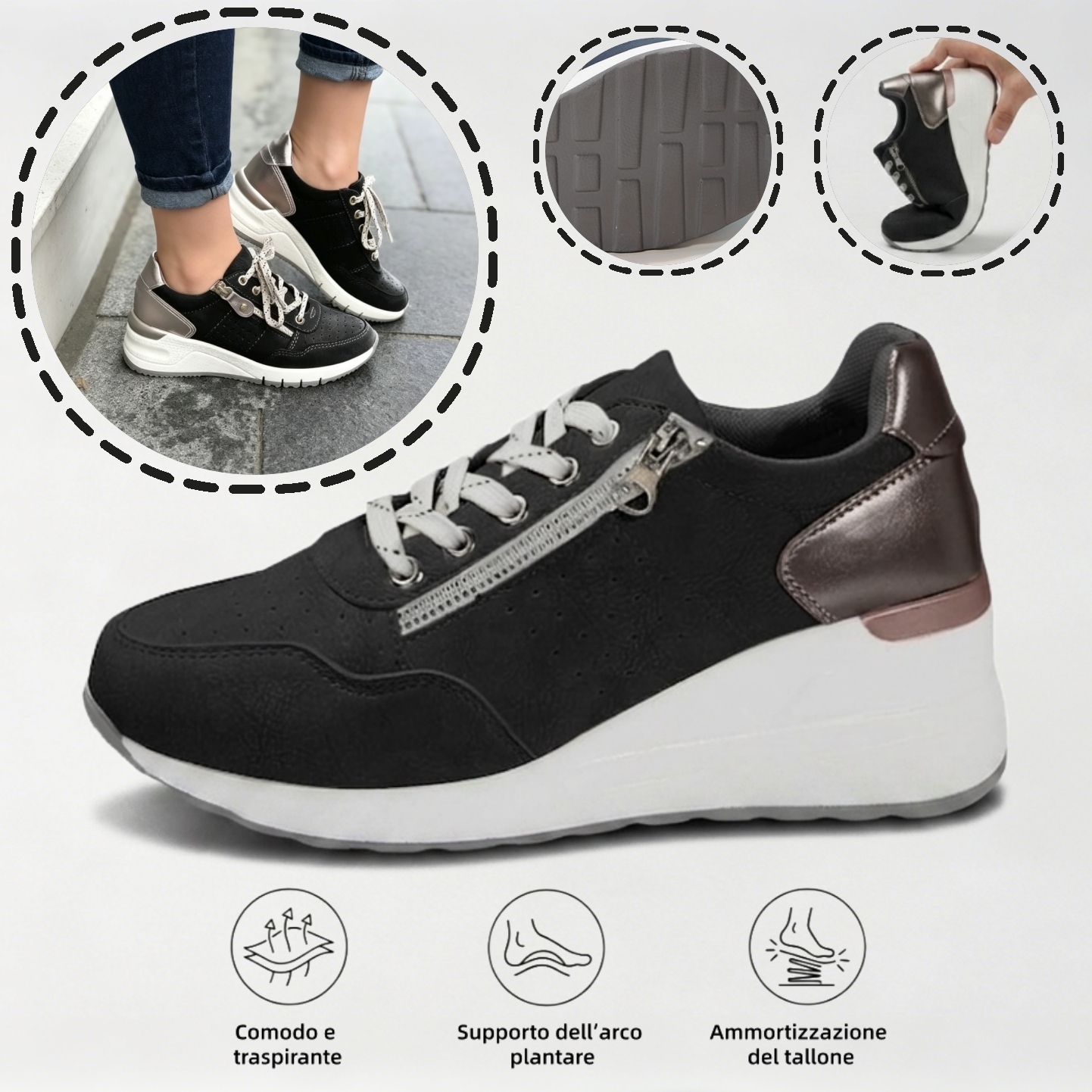 ⏰Ultimo giorno! Sconto del 70%! ✅ Scarpe ortopediche di qualità medica, appositamente progettate per problemi ai piedi, per alleviare il dolore alla schiena, alle articolazioni e ai piedi.