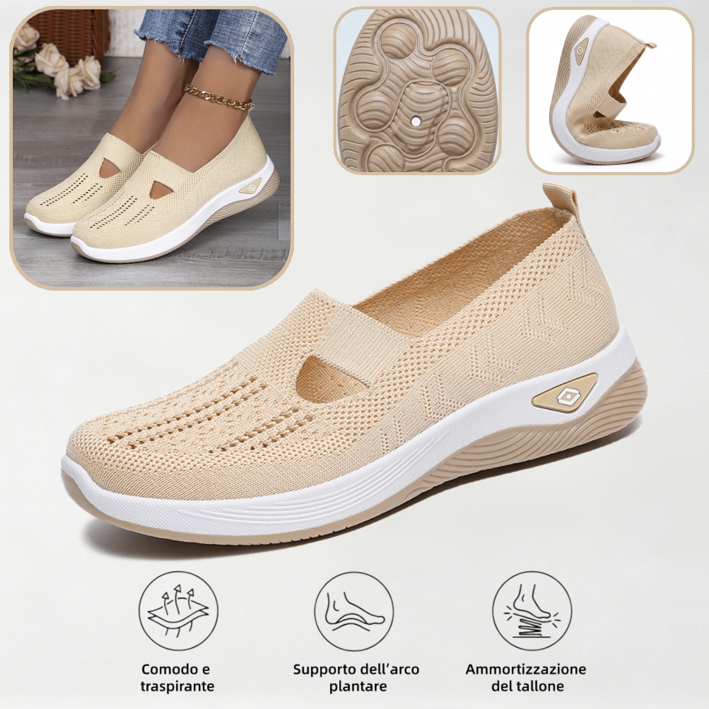 ⏰Ultimo giorno! Sconto del 70%! ✅ Scarpe ortopediche di qualità medica, appositamente progettate per problemi ai piedi, per alleviare il dolore alla schiena, alle articolazioni e ai piedi.
