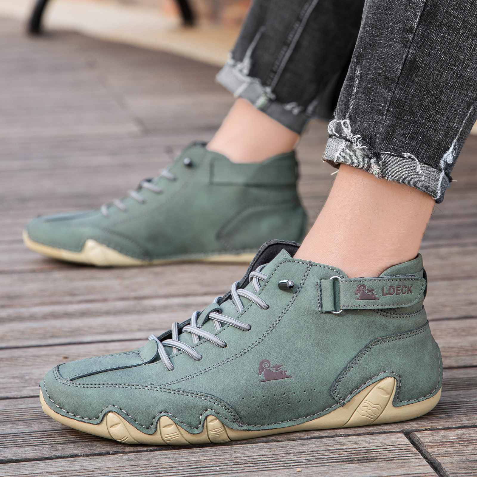 linokyr® - Scarpe ortopediche ergonomiche in pelle, impermeabili, alleviano il dolore ai piedi - unisex