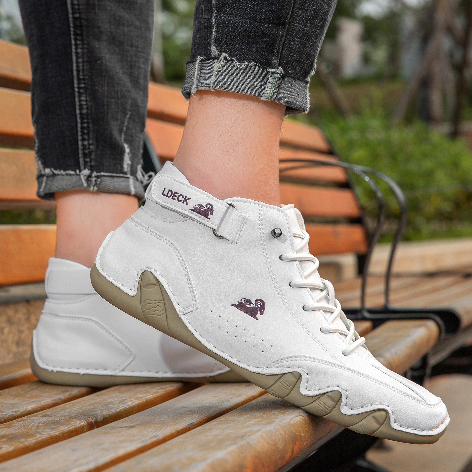 linokyr® - Scarpe ortopediche ergonomiche in pelle, impermeabili, alleviano il dolore ai piedi - unisex