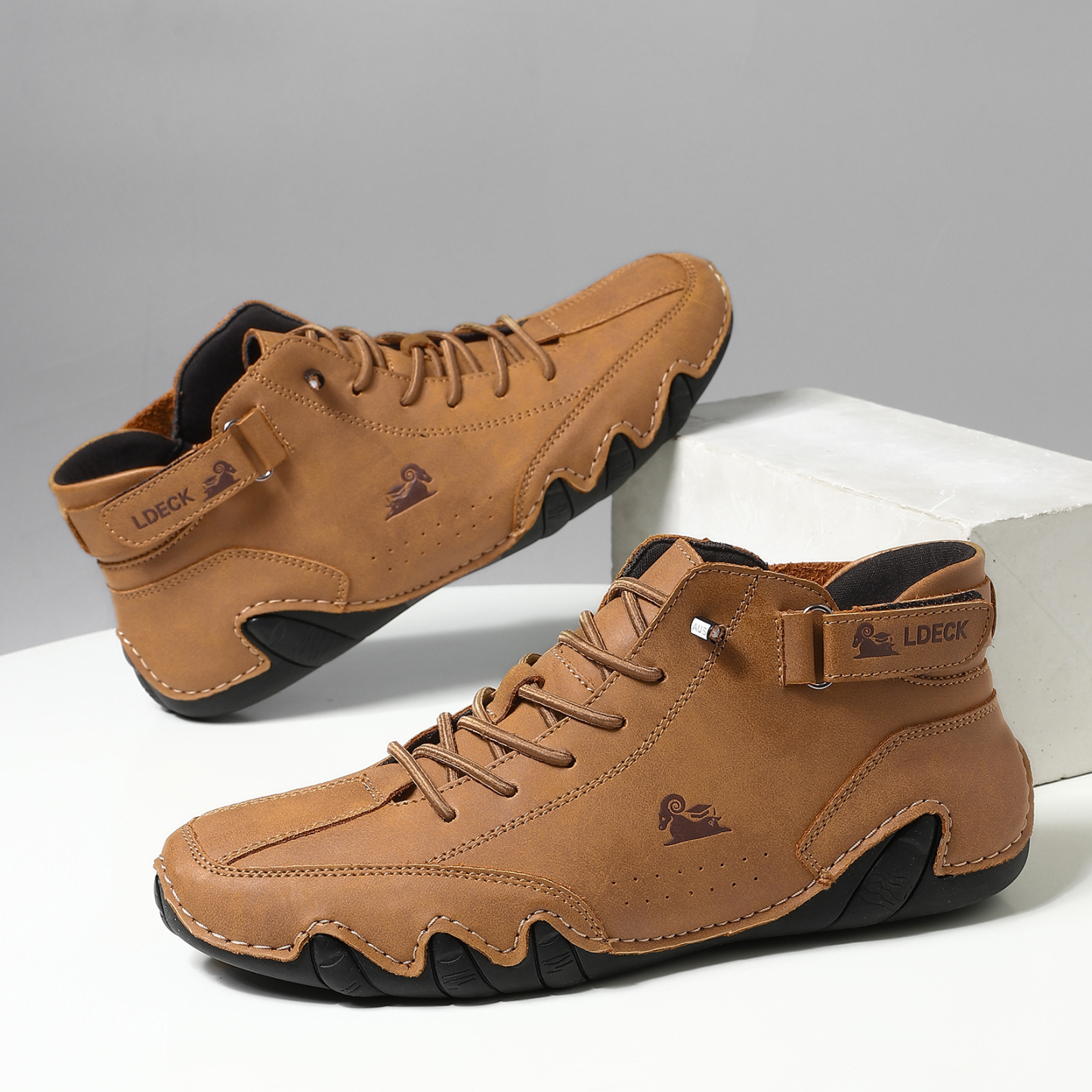 linokyr® - Scarpe ortopediche ergonomiche in pelle, impermeabili, alleviano il dolore ai piedi - unisex