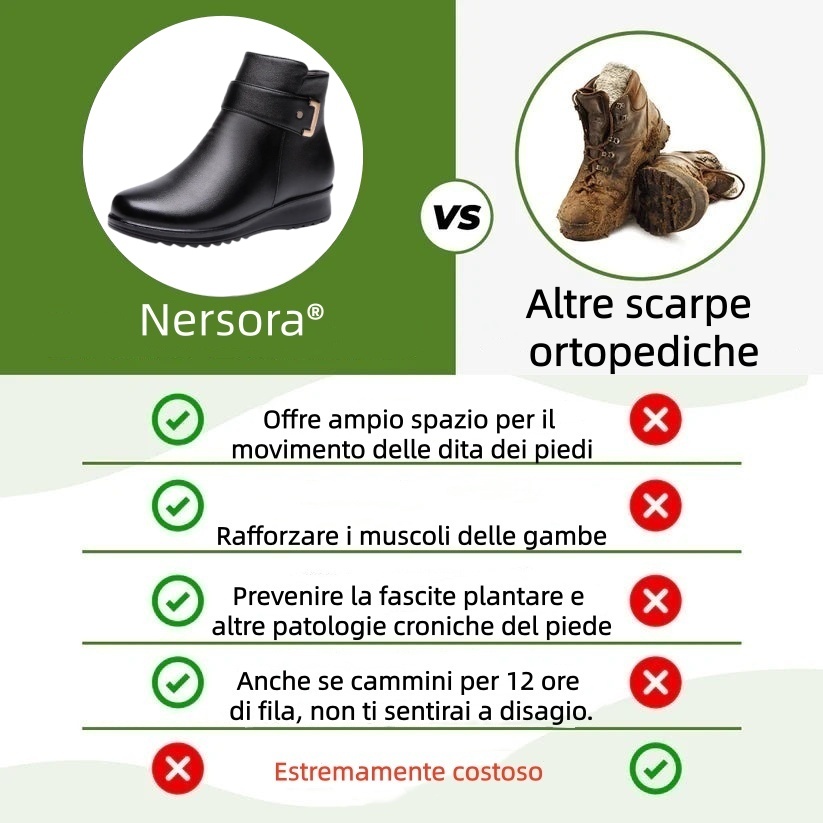 Scarpa ortopedica invernale ergonomica per dolori a piedi, ginocchia e schiena