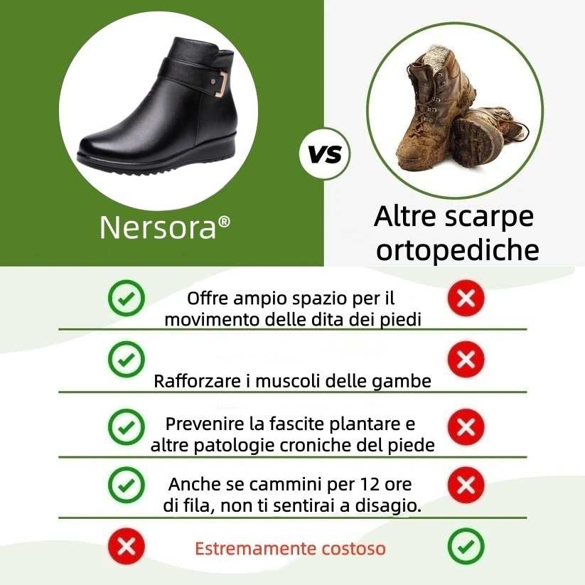 Scarpa ortopedica invernale ergonomica per dolori a piedi, ginocchia e schiena