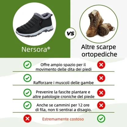Scarpa ortopedica invernale ergonomica per dolori a piedi, ginocchia e schiena - Unisex