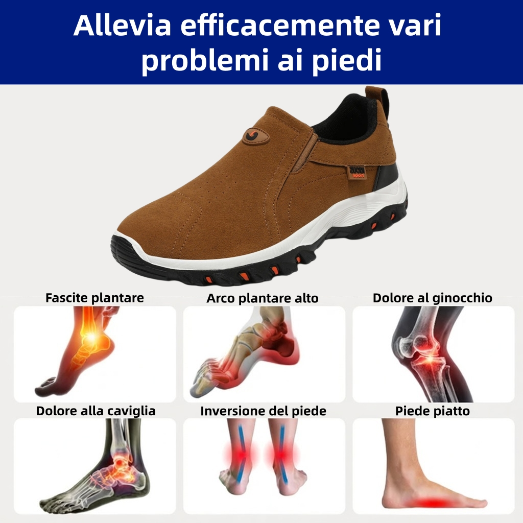 🔥Sconto del 67% oggi - Non perderlo!⏰Scarpa ortopedica invernale ergonomica per dolori a piedi, ginocchia e schiena - Unisex