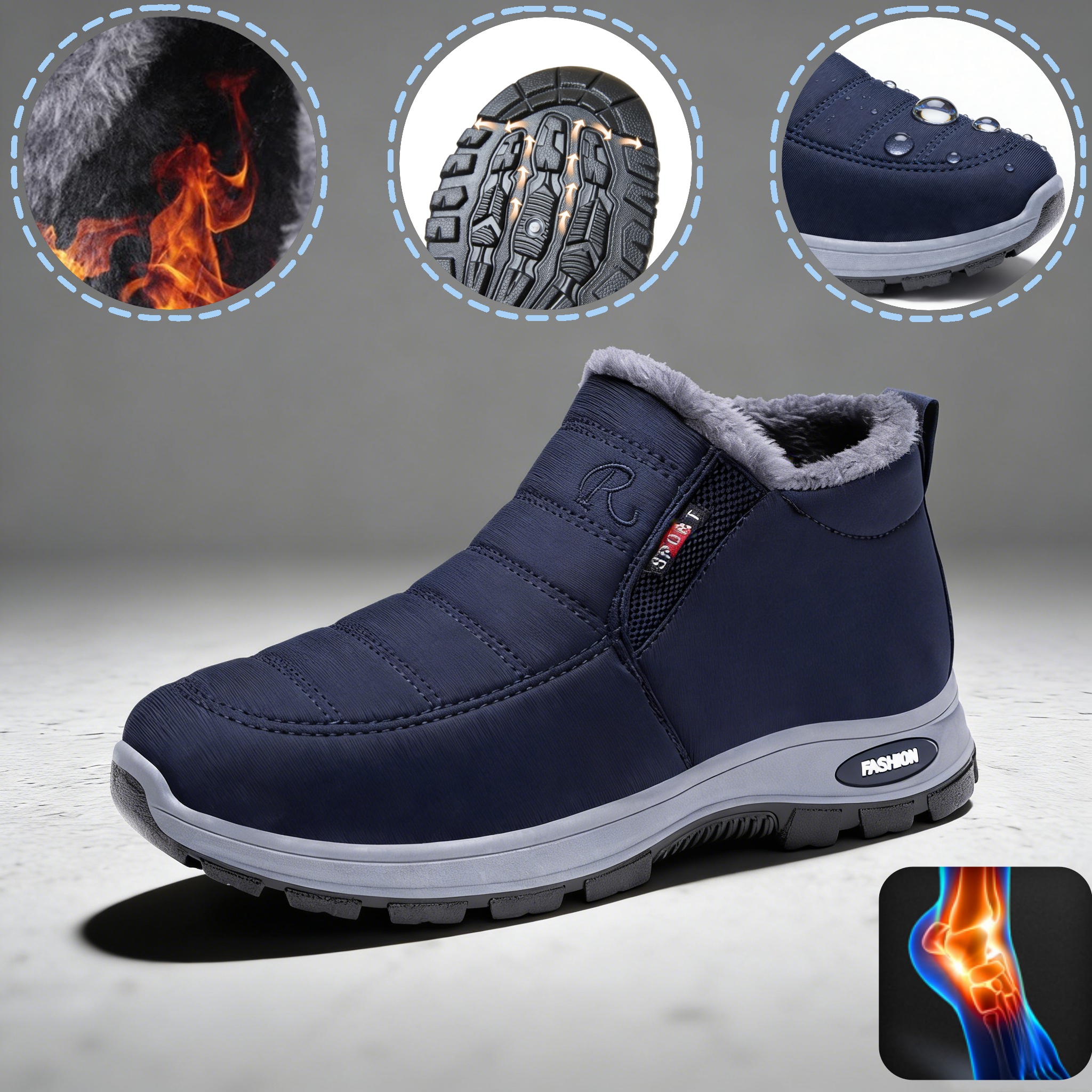 🔥Sconto del 67% oggi - Non perderlo!⏰Scarpa ortopedica invernale ergonomica per dolori a piedi, ginocchia e schiena - Unisex