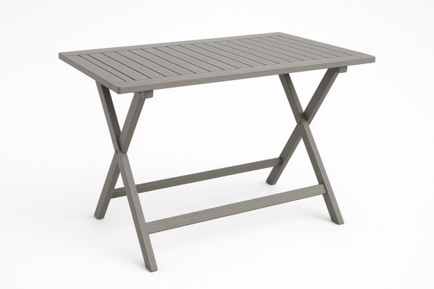 Sammenleggbart bord rektangulært aluminium grå