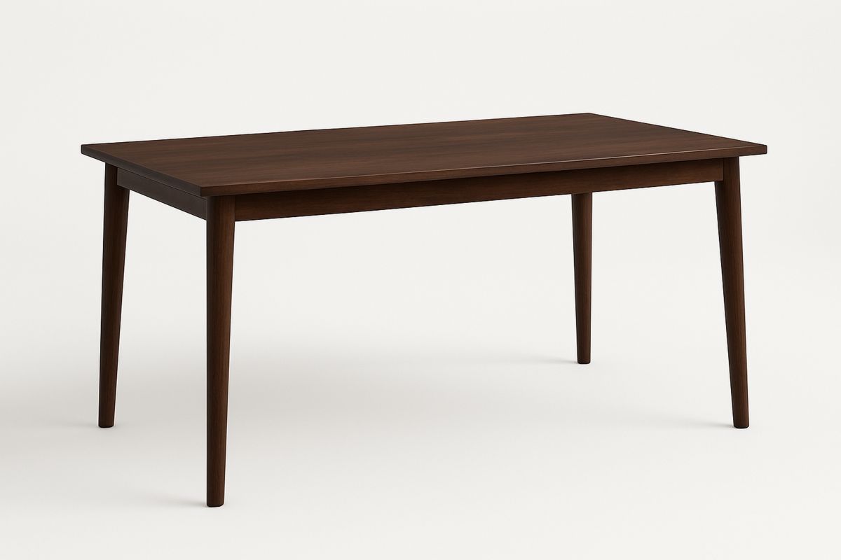 Spisebord rektangulær i tre mørkebrun 180x90x75 cm