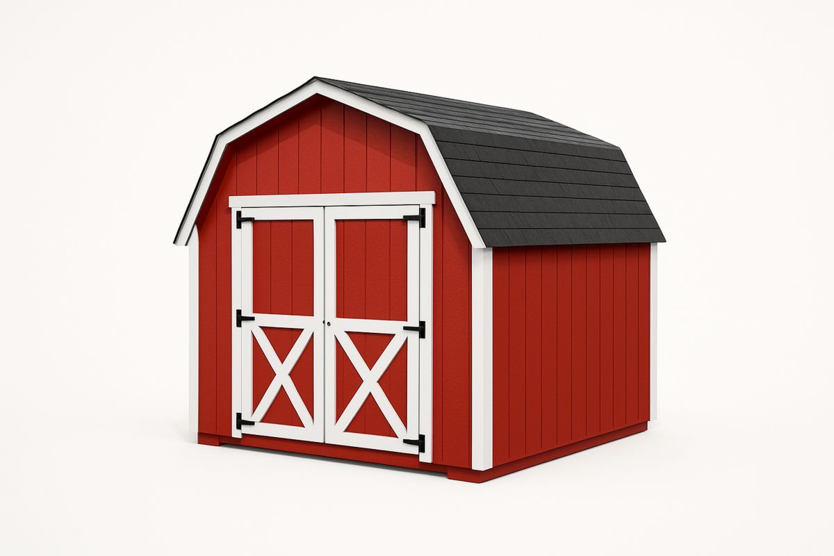 Rødt treuthus med gavltak 300x200x240 cm