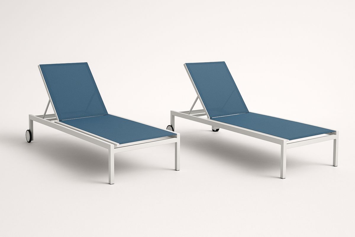 Solseng sett 2 stk aluminium blå