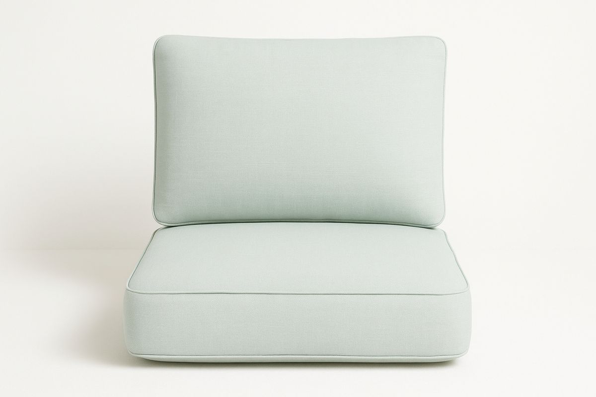 Utendørs pute sett i polyester lys grønn