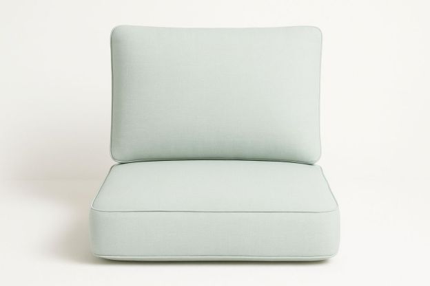 Utendørs pute sett i polyester lys grønn