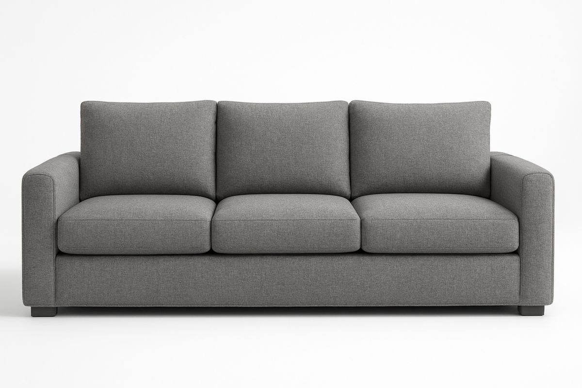 Grå treseters sofa i polyester