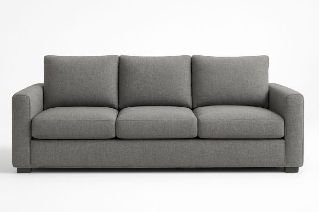 Grå treseters sofa i polyester