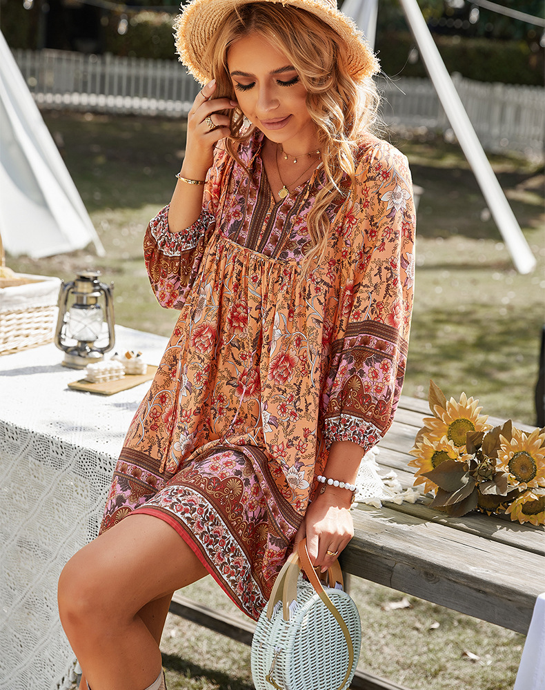 Bohemian Casual Resort Dress