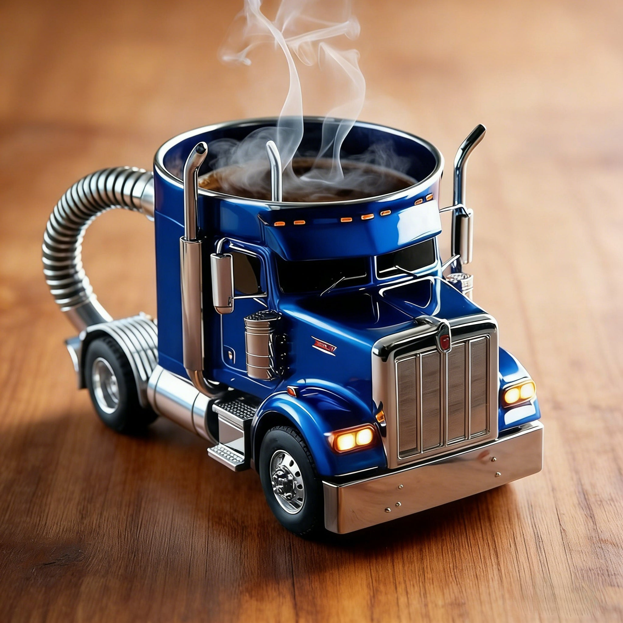 Durable Semi-Truck Shaped Coffee Mug – Resin Mug for Family & Friends