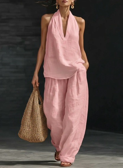 New Arrivals🔥 Women's Casual and Cozy Minimalist Linen Two-Piece Set