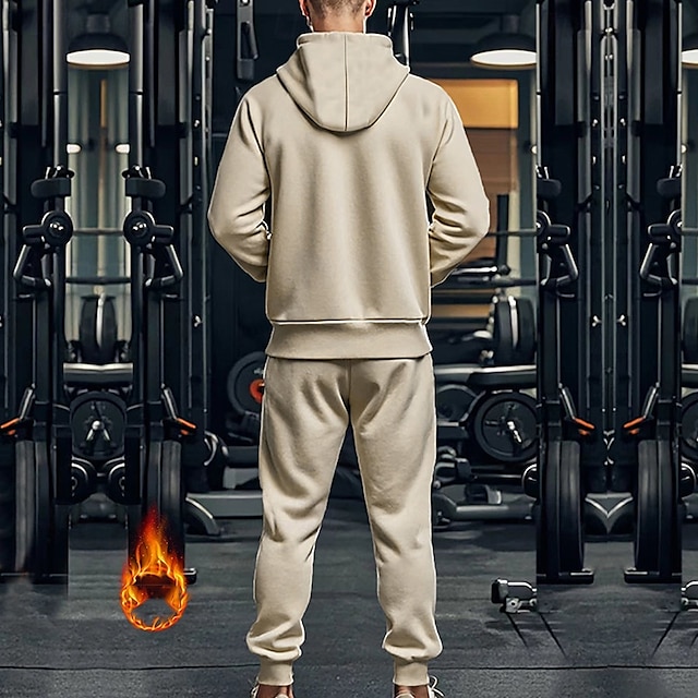 Men's Hoodie Tracksuit Full Zip Hoodie Sweatsuit  2 Piece Sports 