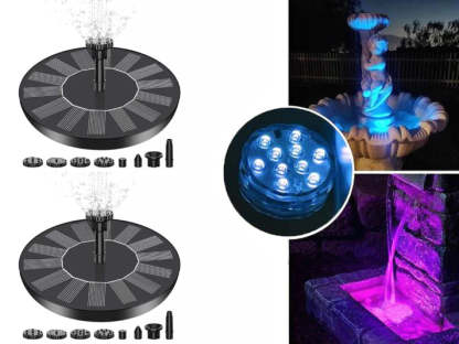 🔥Hot Sales 70% OFF🔥Solar Fountain, Solar Powered Bird Bath Fountain Pump , Outdoor Watering Submersible Pump for Pond, Pool, Garden, Fish Tank  -$AC