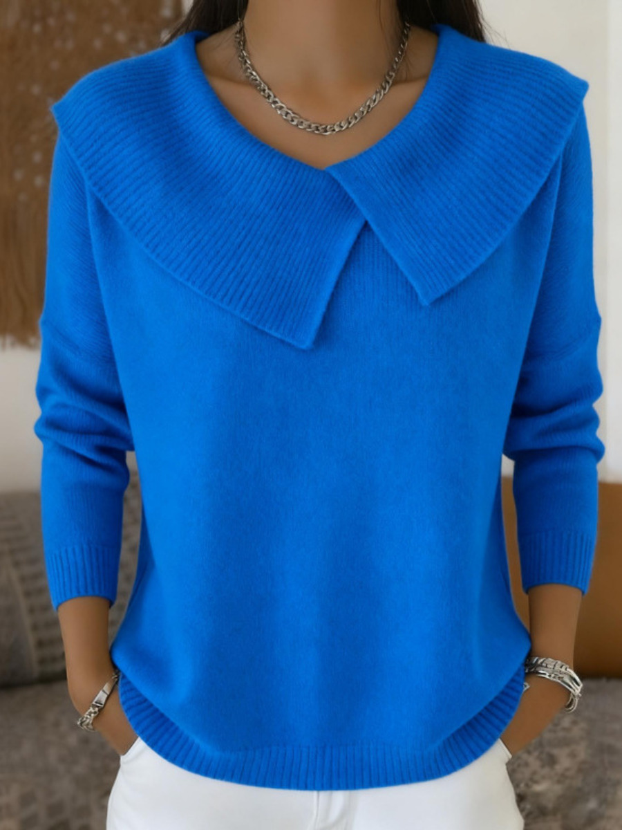 Soft Collar Knit Sweater