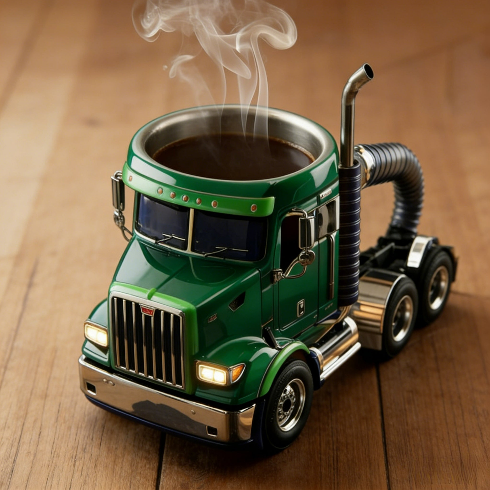 Durable Semi-Truck Shaped Coffee Mug – Resin Mug for Family & Friends