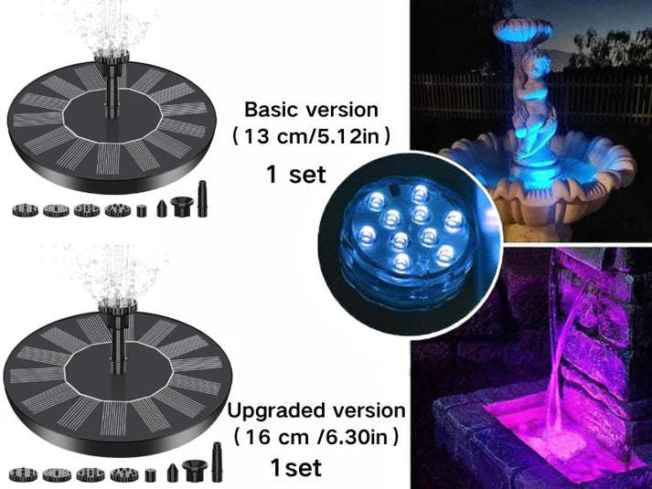 🔥Hot Sales 70% OFF🔥Solar Fountain, Solar Powered Bird Bath Fountain Pump , Outdoor Watering Submersible Pump for Pond, Pool, Garden, Fish Tank  -$AC