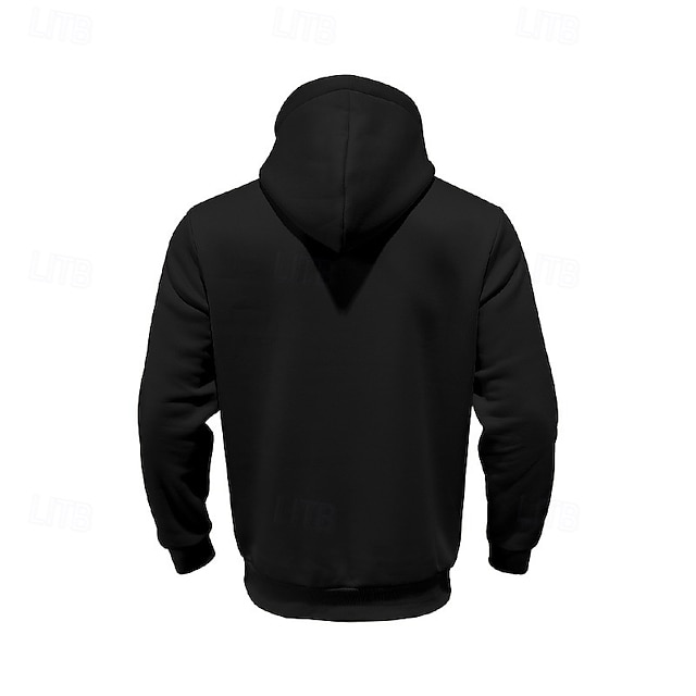 Men's Sweatshirt Quarter Zip Sweatshirt Apricot Drawstring Sports 