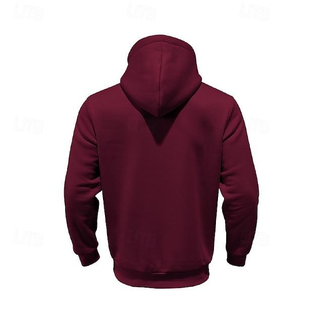 Men's Sweatshirt Quarter Zip Sweatshirt Apricot Drawstring Sports 