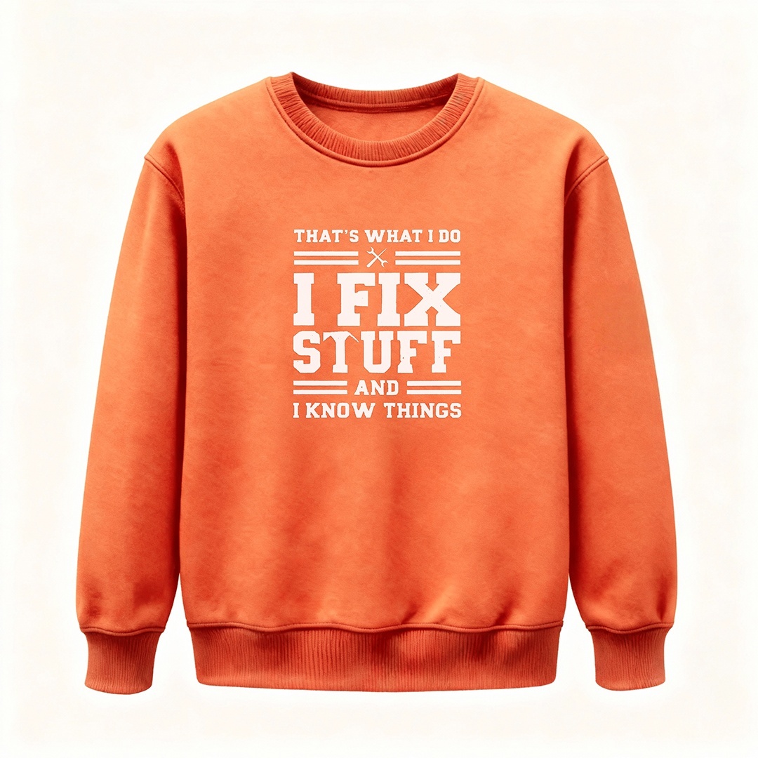 🔥“I Fix Stuff & Know Things” Tee – The Perfect T-Shirt for Problem Solvers 🔧