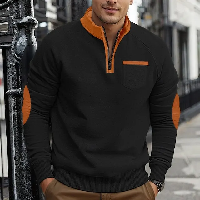 Men's Zip Sweatshirt Tactical Outdoor Casual Streetwear 