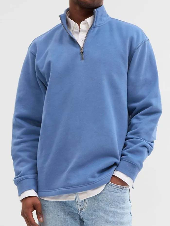 Men's Fashion Casual Zipper Padded Polo Shirt (Buy 2 Free Shipping)