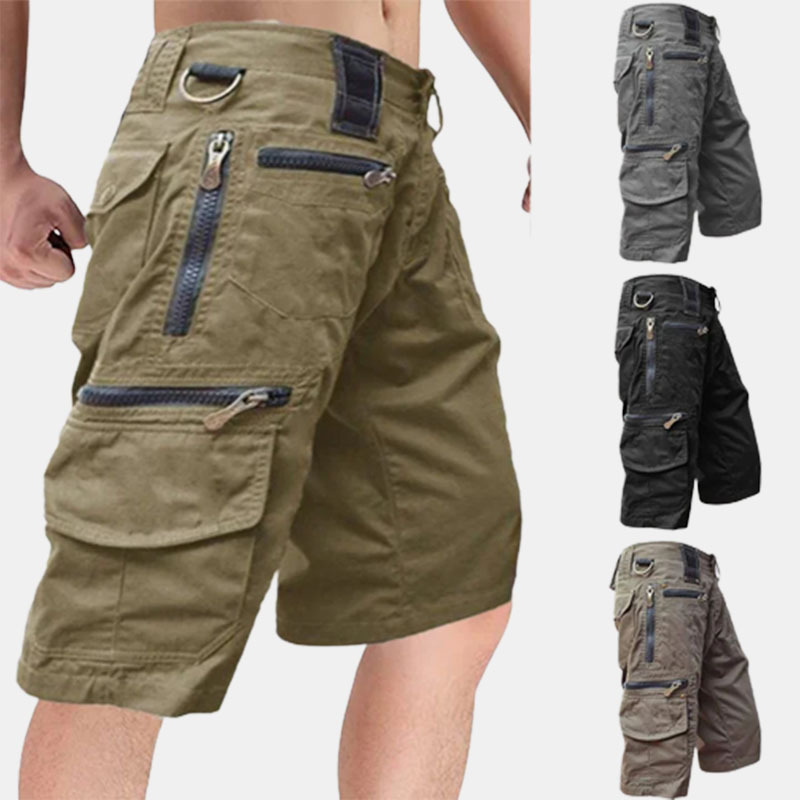 2025 Mens Zip Denim Outdoor Sports Shorts Trousers