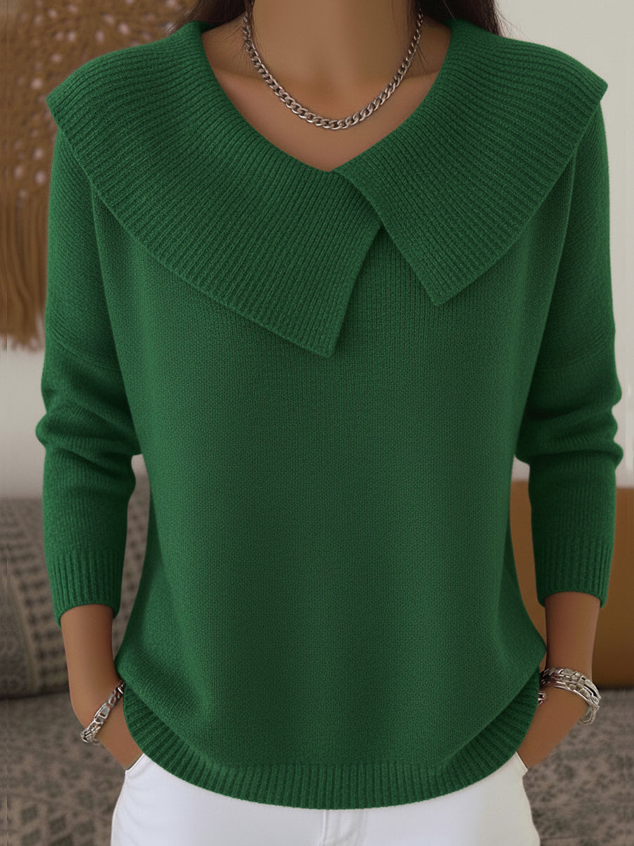 Soft Collar Knit Sweater