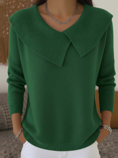 Soft Collar Knit Sweater