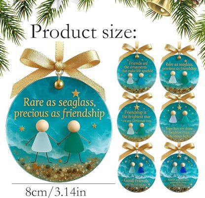 Friendship Sea Glass Christmas Ornament