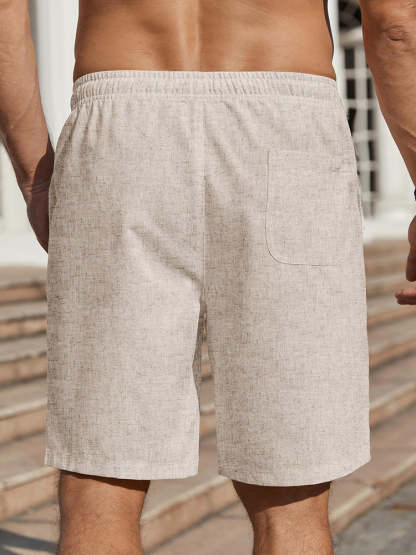 Casual Summer Linen Blend Shorts 