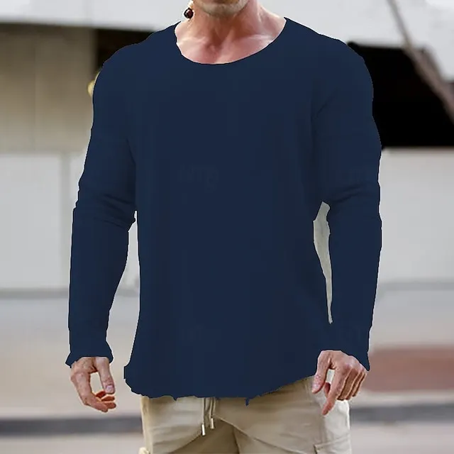 Men's Sweatshirt Apricot Black White Blue Green Crew Neck Plain Patchwork Sports & Outdoor Daily Holiday Streetwear Basic Casual Spring &  Fall Clothing Apparel Hoodies Sweatshirts