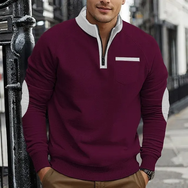 Men's Zip Sweatshirt Tactical Outdoor Casual Streetwear 