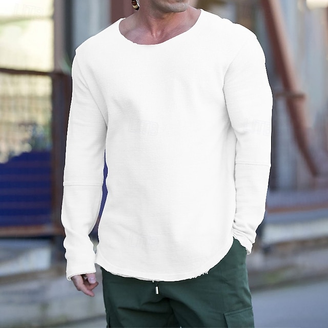Men's Sweatshirt Apricot Black White Blue Green Crew Neck Plain Patchwork Sports & Outdoor Daily Holiday Streetwear Basic Casual Spring &  Fall Clothing Apparel Hoodies Sweatshirts