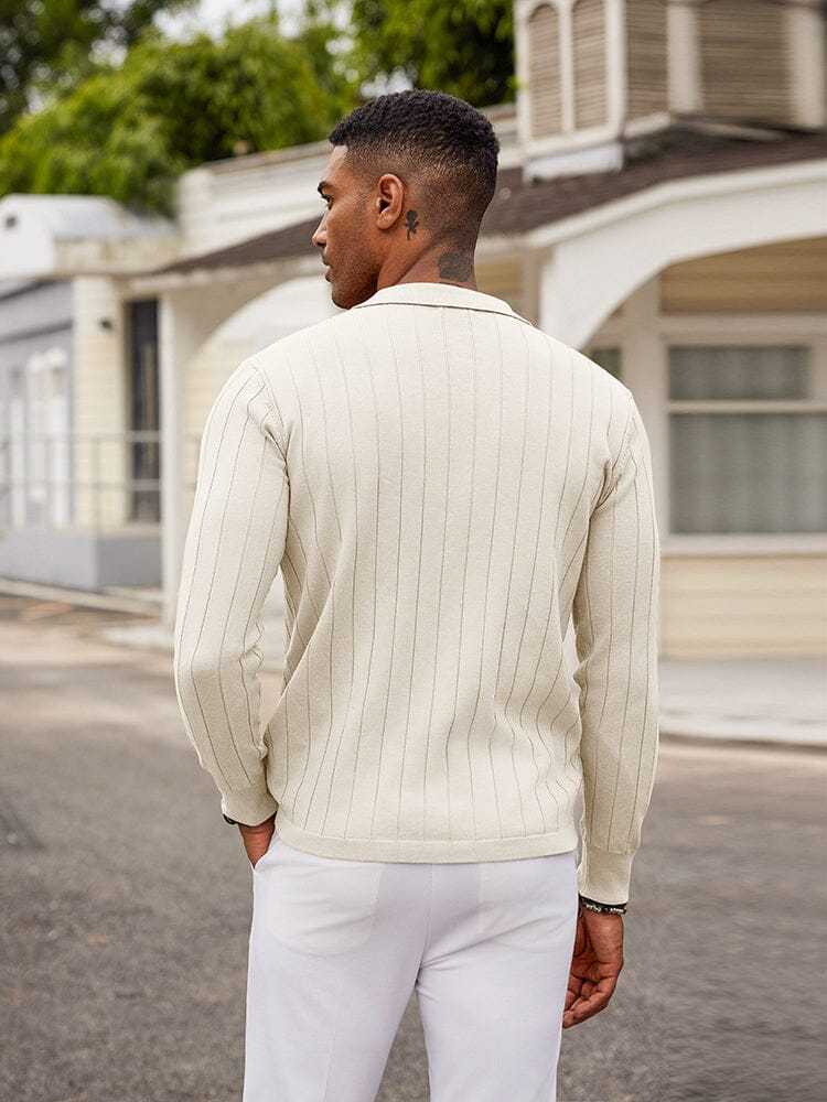 Casual Knit Ribbed Cardigan 