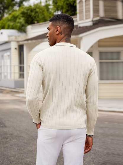 Casual Knit Ribbed Cardigan 