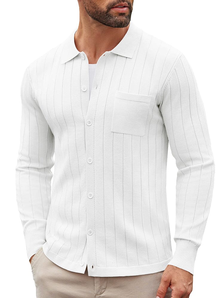 Casual Knit Ribbed Cardigan