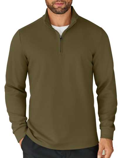 Casual Quarter Zip Sweatshirt 