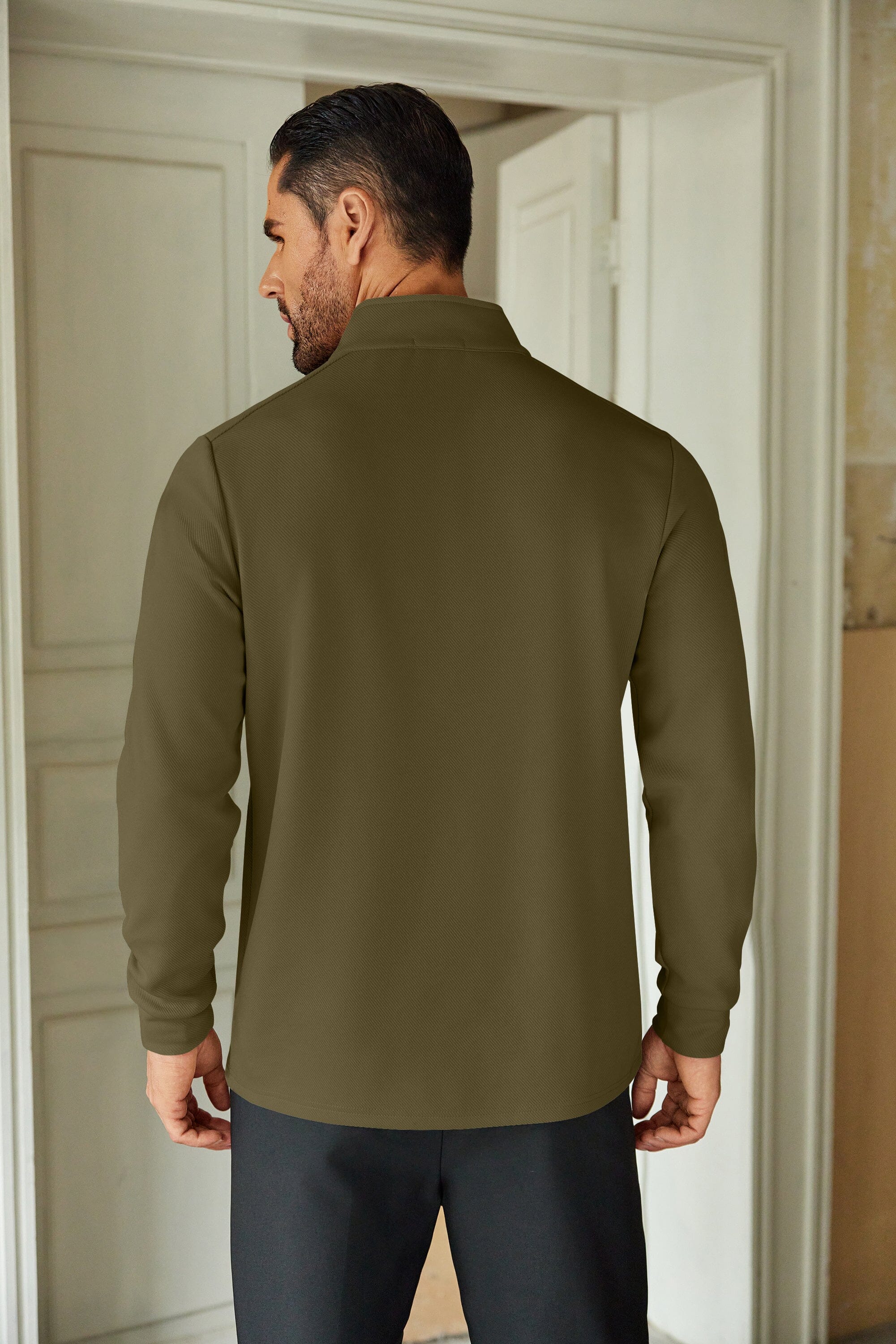 Casual Quarter Zip Sweatshirt 