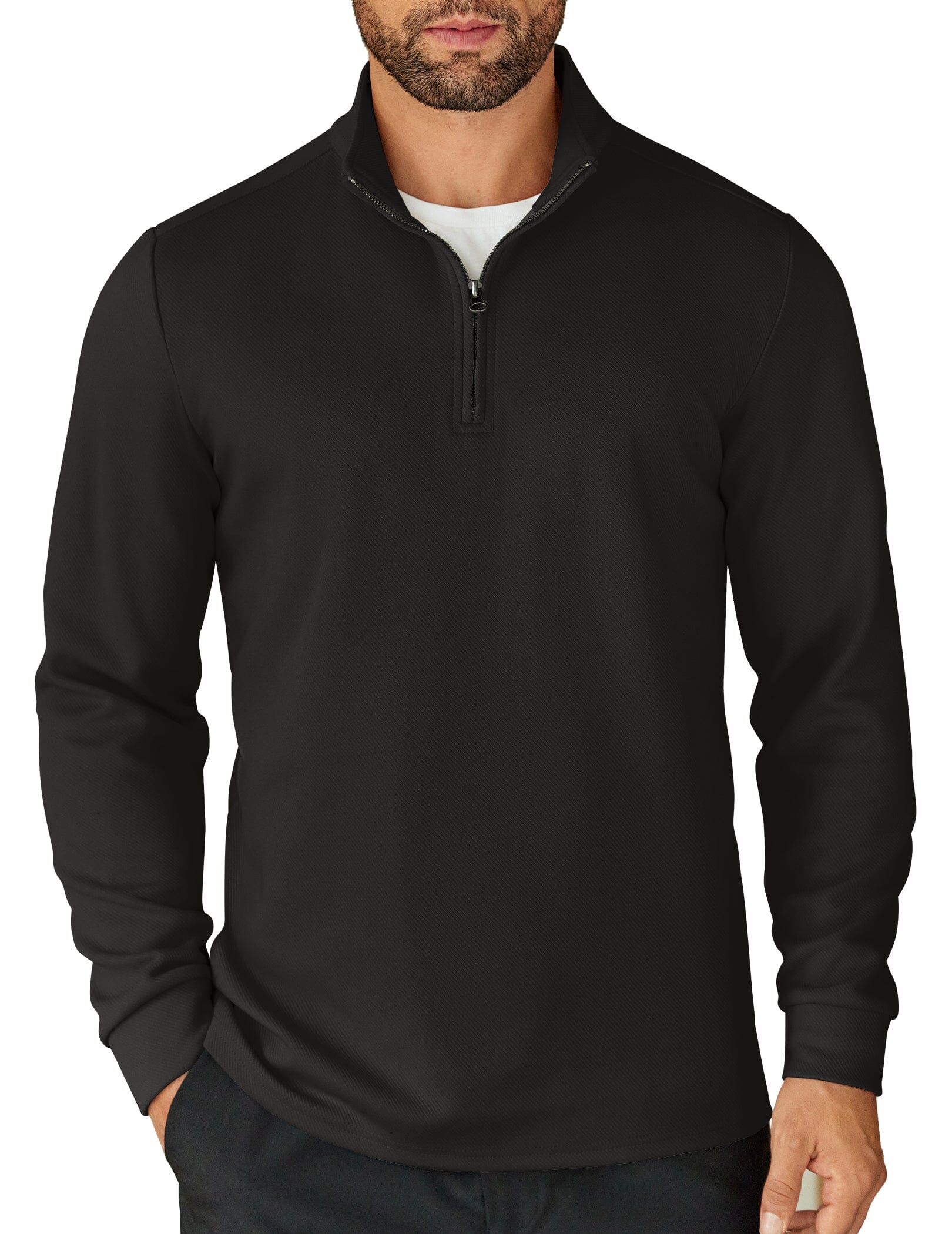 Casual Quarter Zip Sweatshirt 
