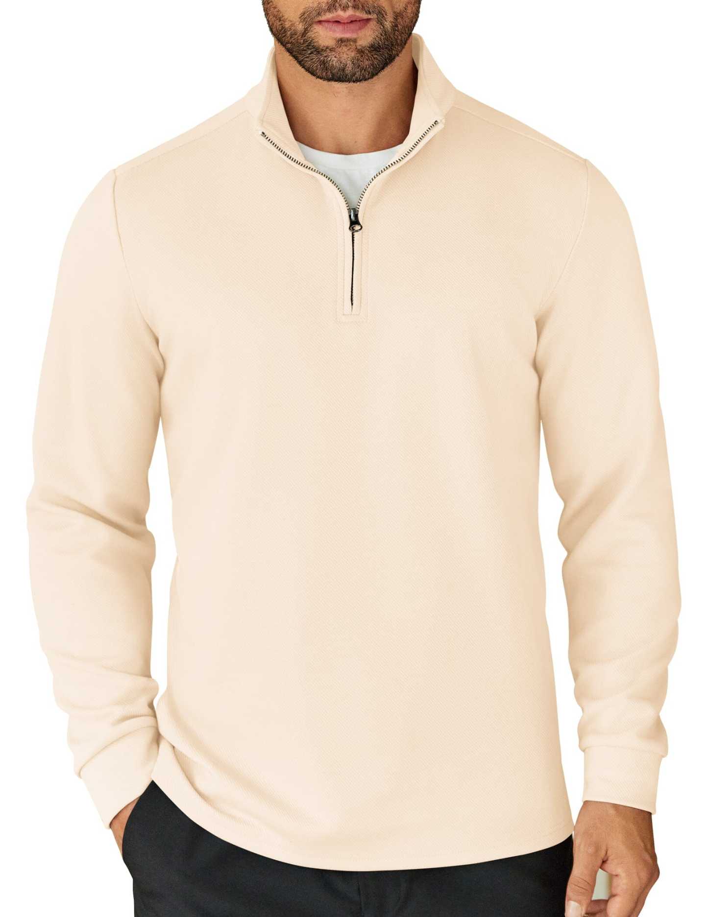 Casual Quarter Zip Sweatshirt 