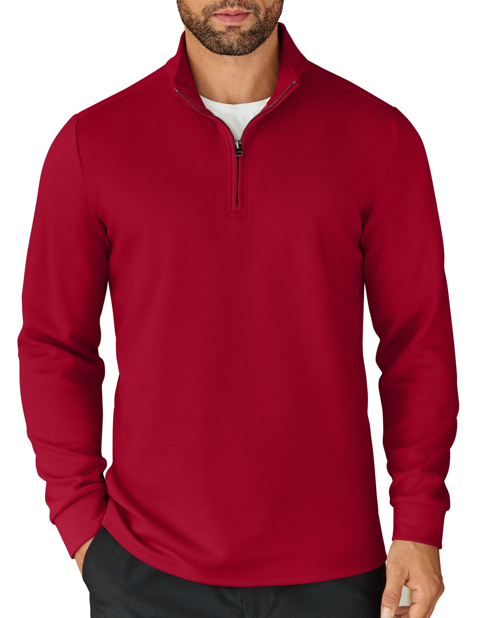 Casual Quarter Zip Sweatshirt 